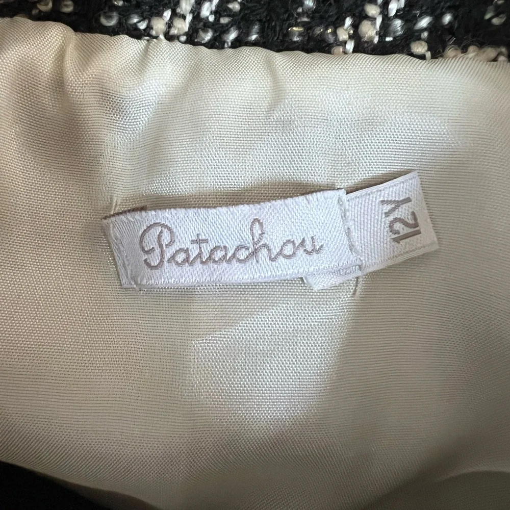 Patachou Black Tweed Coat Girls in Sz 12 - Picture 3 of 7